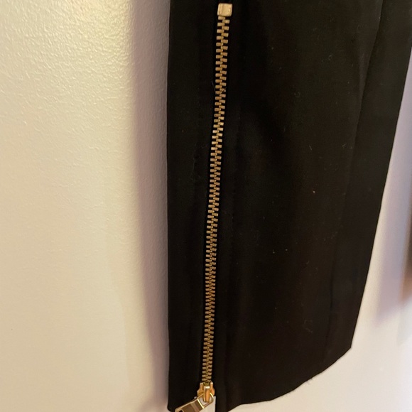 Loft black pants with gold zipper - Picture 3 of 3